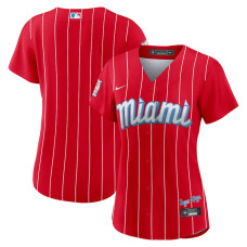 Miami Marlins Nike Red City Connect Replica Team Jersey - Womans