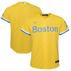 Boston Red Sox Nike Gold/Light Blue City Connect Replica Team Jersey - Youth Boys