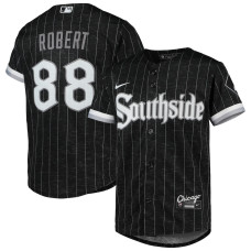 Chicago White Sox Luis Robert Nike Black/Anthracite City Connect Replica Player Jersey - Youth Boys