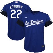Los Angeles Dodgers Clayton Kershaw Nike Royal City Connect Replica Player Jersey - Youth Boys