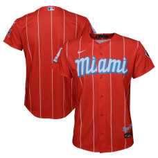 Miami Marlins Nike Red City Connect Replica Jersey - Youth Boys