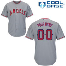 Custom Los Angeles Angels of Anaheim Authentic Grey Road Cool Base Jersey