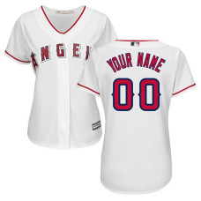 Women's Custom Los Angeles Angels of Anaheim Authentic White Home Cool Base Jersey
