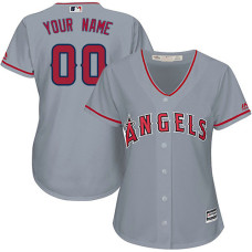 Women's Custom Los Angeles Angels of Anaheim Authentic Grey Road Cool Base Jersey