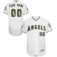 Custom Los Angeles Angels of Anaheim Authentic White 2016 Memorial Day Fashion Flex Base Jersey