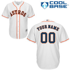 Custom Houston Astros Authentic White Home Cool Base Jersey