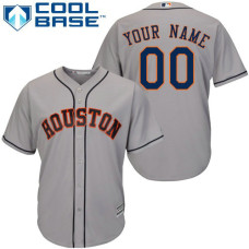 Custom Houston Astros Authentic Grey Road Cool Base Jersey