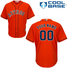 Custom Houston Astros Authentic Orange Alternate Cool Base Jersey