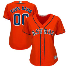 Women's Custom Houston Astros Authentic Orange Alternate Cool Base Jersey