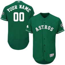 Custom Houston Astros Green Celtic Flexbase Authentic Collection Jersey