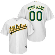 Custom Oakland Athletics Authentic White Home Cool Base Jersey