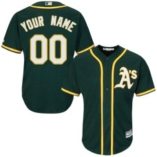 Custom Oakland Athletics Authentic Green Alternate 1 Cool Base Jersey