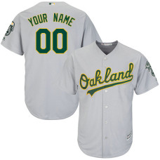 Youth Custom Oakland Athletics Authentic Grey Road Cool Base Jersey