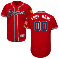 Custom Atlanta Braves Red Flexbase Authentic Collection Jersey