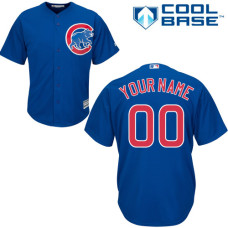 Custom Chicago Cubs Replica Royal Blue Alternate Cool Base Jersey