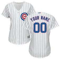 Women's Custom Chicago Cubs Authentic White Home Cool Base Jersey