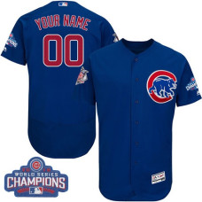 Custom Chicago Cubs Royal Blue 2016 World Series Champions Flexbase Authentic Collection Jersey