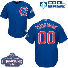Youth Custom Chicago Cubs Authentic Royal Blue Alternate 2016 World Series Champions Cool Base Jersey