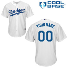 Custom Los Angeles Dodgers Replica White Home Cool Base Jersey