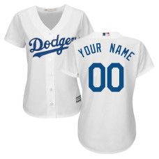 Women's Custom Los Angeles Dodgers Authentic White Home Cool Base Jersey