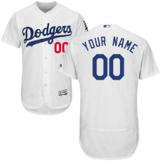 Custom Los Angeles Dodgers White Flexbase Authentic Collection Jersey