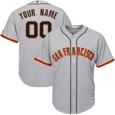Custom San Francisco Giants Authentic Grey Road Cool Base Jersey