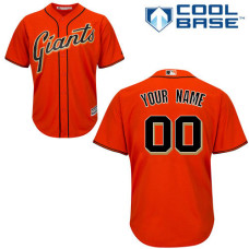 Custom San Francisco Giants Authentic Orange Alternate Cool Base Jersey