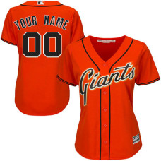 Women's Custom San Francisco Giants Authentic Orange Alternate Cool Base Jersey