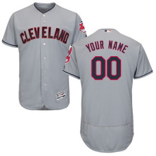 Custom Cleveland Indians Grey Flexbase Authentic Collection Jersey
