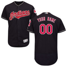 Custom Cleveland Indians Navy Blue Flexbase Authentic Collection Jersey