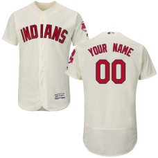 Custom Cleveland Indians Cream Flexbase Authentic Collection Jersey