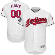 Custom Cleveland Indians White 2016 World Series Bound Flexbase Authentic Collection Jersey