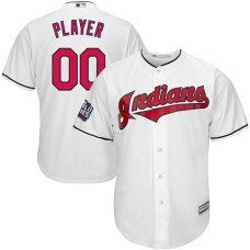 Youth Custom Cleveland Indians Authentic White Home 2016 World Series Bound Cool Base Jersey