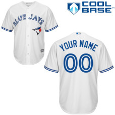 Youth Custom Toronto Blue Jays Authentic White Home Jersey