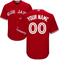 Youth Custom Toronto Blue Jays Authentic Scarlet Alternate Jersey