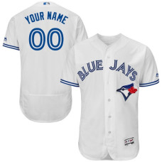 Custom Toronto Blue Jays White Flexbase Authentic Collection Jersey