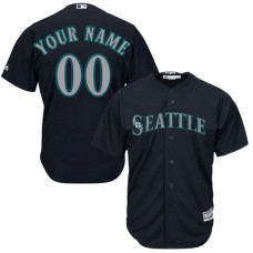 Custom Seattle Mariners Authentic Navy Blue Alternate 2 Cool Base Jersey