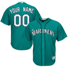 Custom Seattle Mariners Authentic Teal Green Alternate Cool Base Jersey
