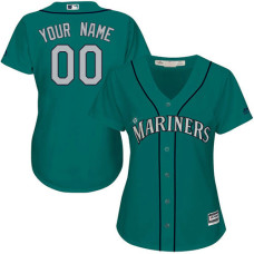 Women's Custom Seattle Mariners Authentic Teal Green Alternate Cool Base Jersey