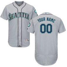 Custom Seattle Mariners Grey Flexbase Authentic Collection Jersey