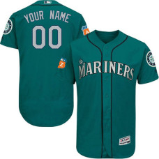 Custom Seattle Mariners Teal Green Flexbase Authentic Collection Jersey