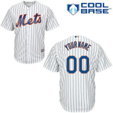 Custom New York Mets Replica White Home Cool Base Jersey