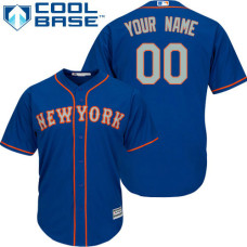 Custom New York Mets Authentic Royal Blue Alternate Road Cool Base Jersey