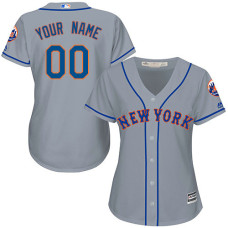 Women's Custom New York Mets Authentic Grey Road Cool Base Jersey