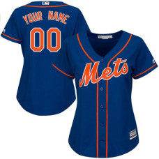 Women's Custom New York Mets Authentic Royal Blue Alternate Home Cool Base Jersey