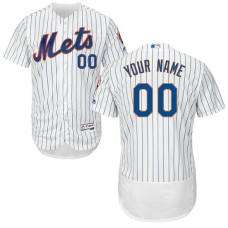Custom New York Mets White Flexbase Authentic Collection Jersey