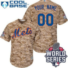 Custom New York Mets Authentic Camo Alternate Cool Base 2015 World Series Jersey