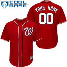 Custom Washington Nationals Authentic Red Alternate 1 Cool Base Jersey