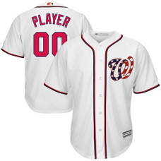 Youth Custom Washington Nationals Authentic White Home Cool Base Jersey