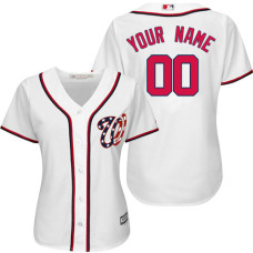 Women's Custom Washington Nationals Authentic White Home Cool Base Jersey